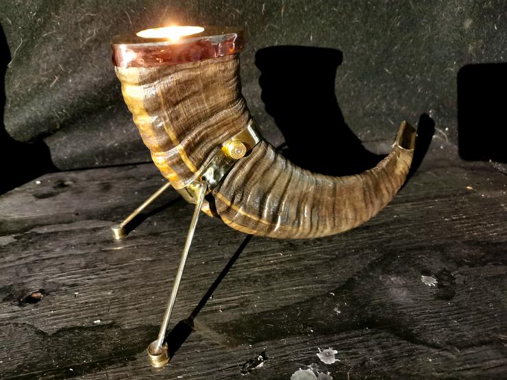 Mufflon horn ljusstake